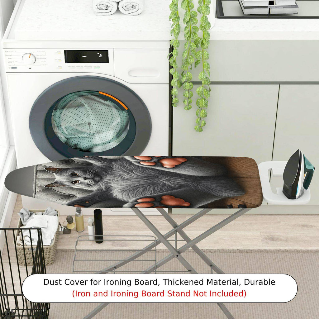 1-Piece Cat Paw Print Fur  Ironing Board Cover, Universal Size, Without Board