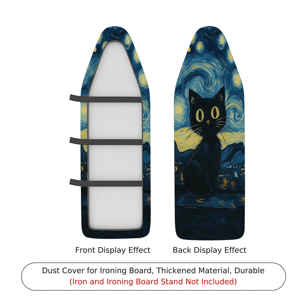 1-Piece Starry Night Cat Artistic  Ironing Board Cover, Universal Size, Without Board