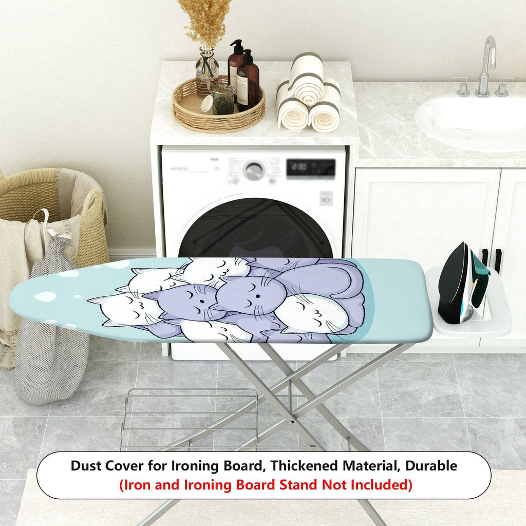 1-Piece Cat  Blue  Ironing Board Cover, Universal Size, Without Board