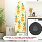 1-Piece Pineapple Pattern Fresh Yellow Tropical  Ironing Board Cover, Universal Size, Without Board