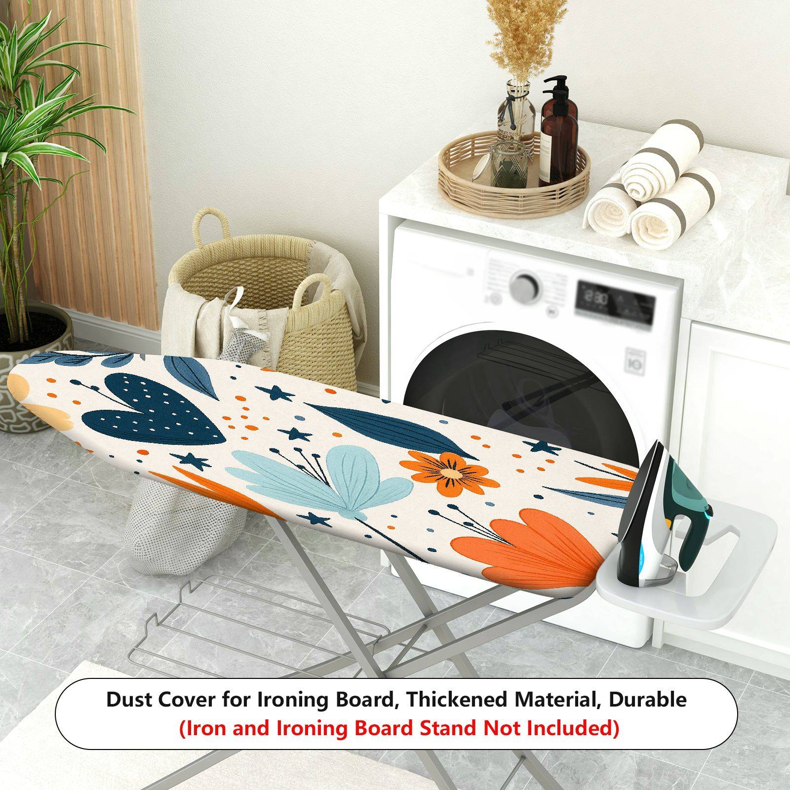1-Piece Floral Heart Star  Ironing Board Cover, Universal Size, Without Board