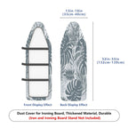 1-Piece Tropical Leaf Palm Gray  Ironing Board Cover, Universal Size, Without Board
