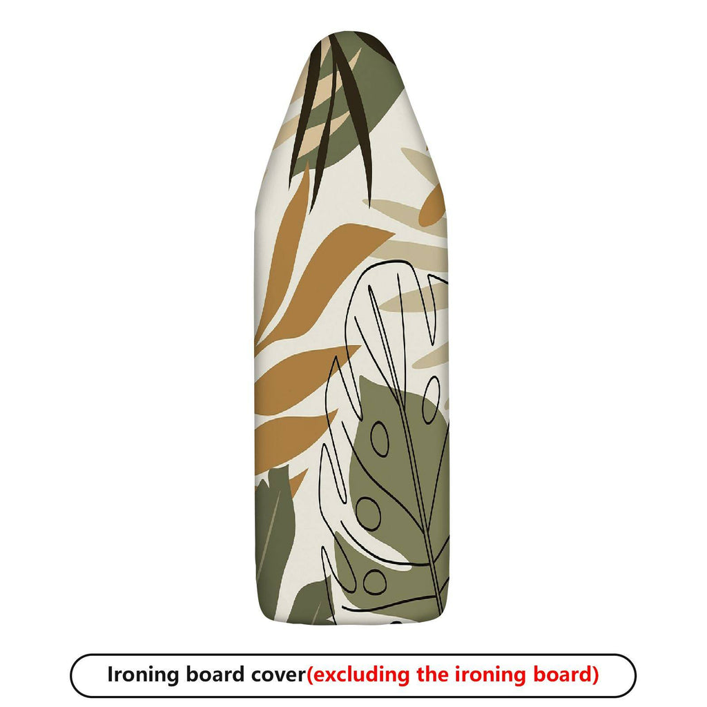 1-Piece Tropical Leaf Abstract Art Green  Ironing Board Cover, Universal Size, Without Board