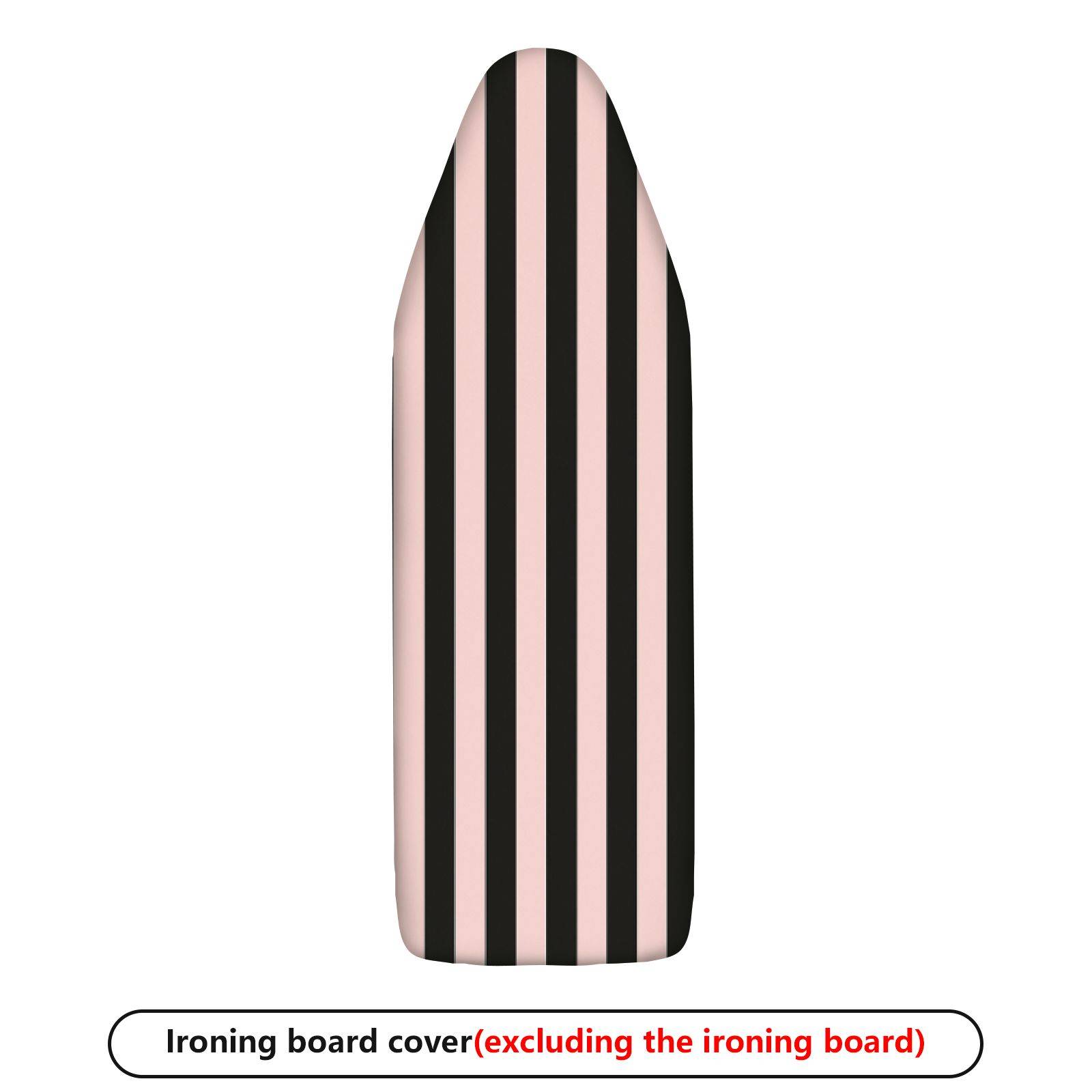 1-Piece Black Pink Striped Modern  Ironing Board Cover, Universal Size, Without Board