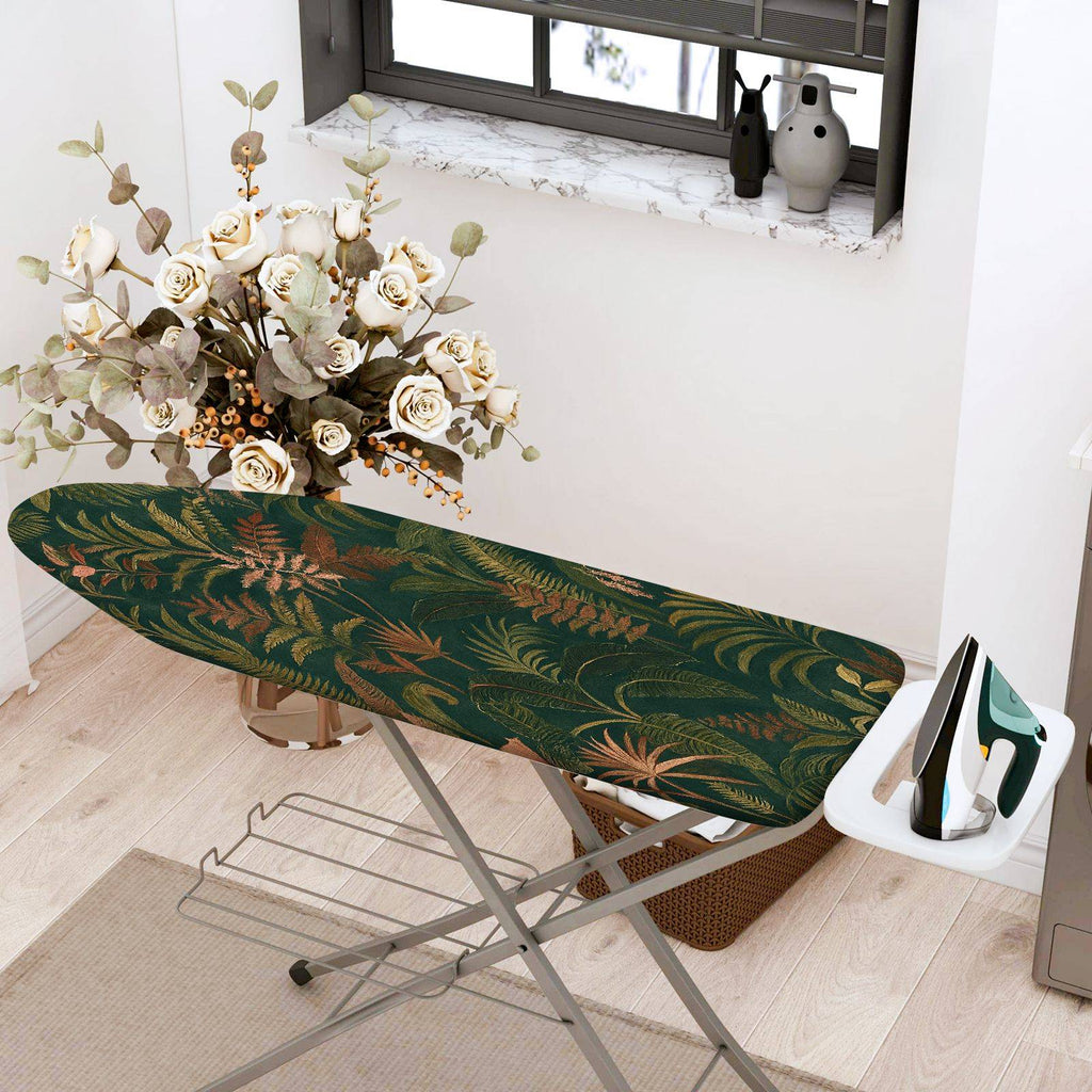 1-Piece Leaf Pattern Tropical Nature  Ironing Board Cover, Universal Size, Without Board