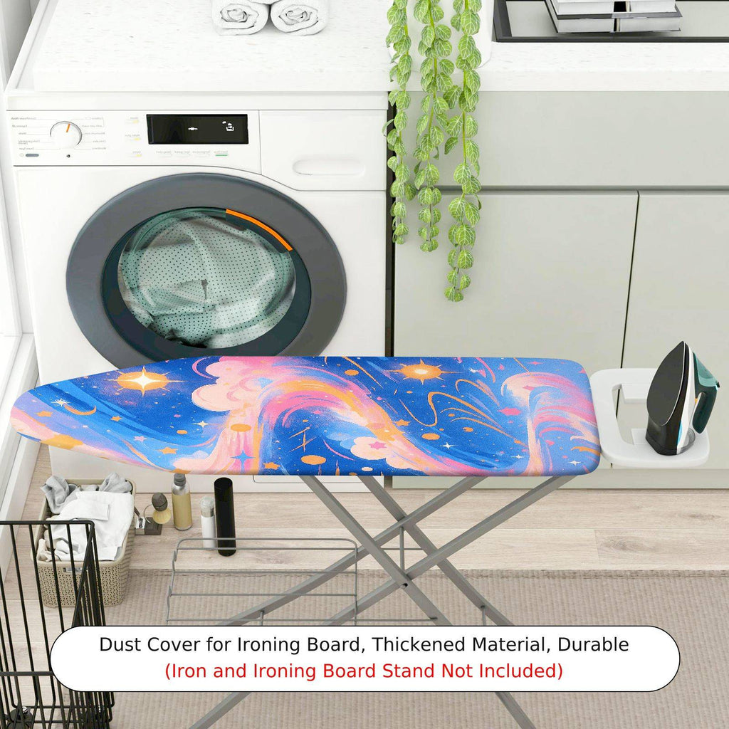 1-Piece Galaxy Stars Clouds  Ironing Board Cover, Universal Size, Without Board
