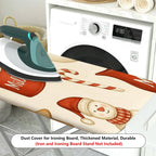 1-Piece Christmas Snowman Milk Cookies  Ironing Board Cover, Universal Size, Without Board