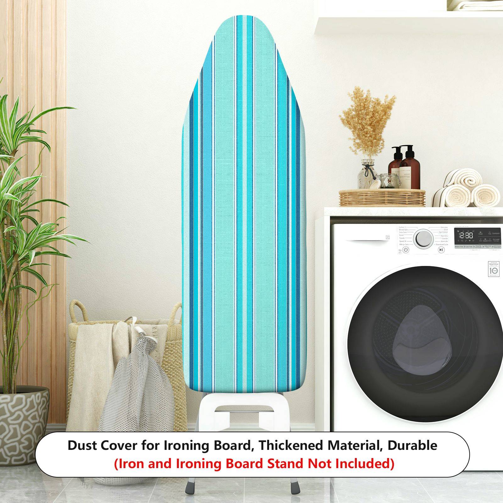 1-Piece Striped Pattern Blue Theme Household  Ironing Board Cover, Universal Size, Without Board