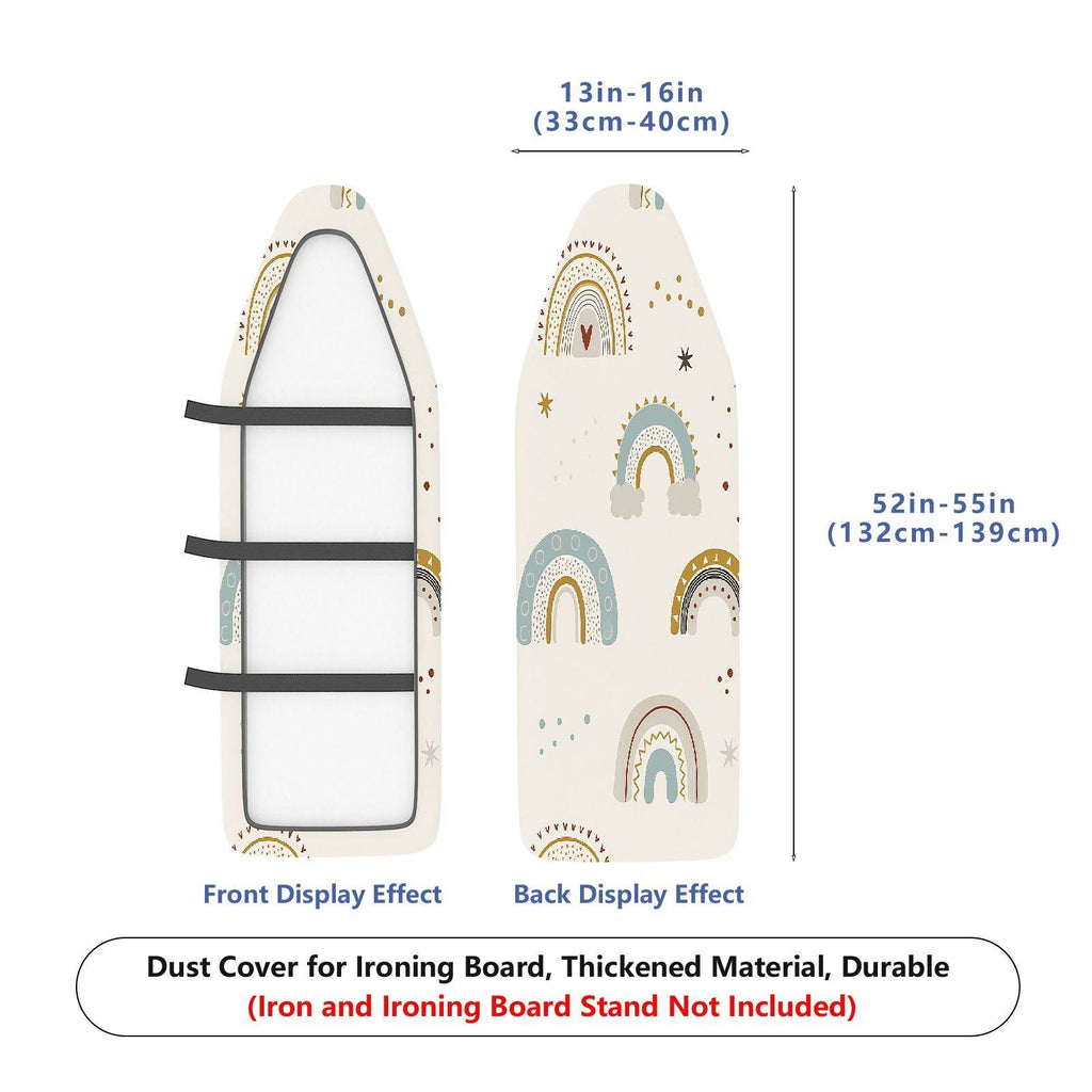 1-Piece rainbow colorful stars clouds  Ironing Board Cover, Universal Size, Without Board