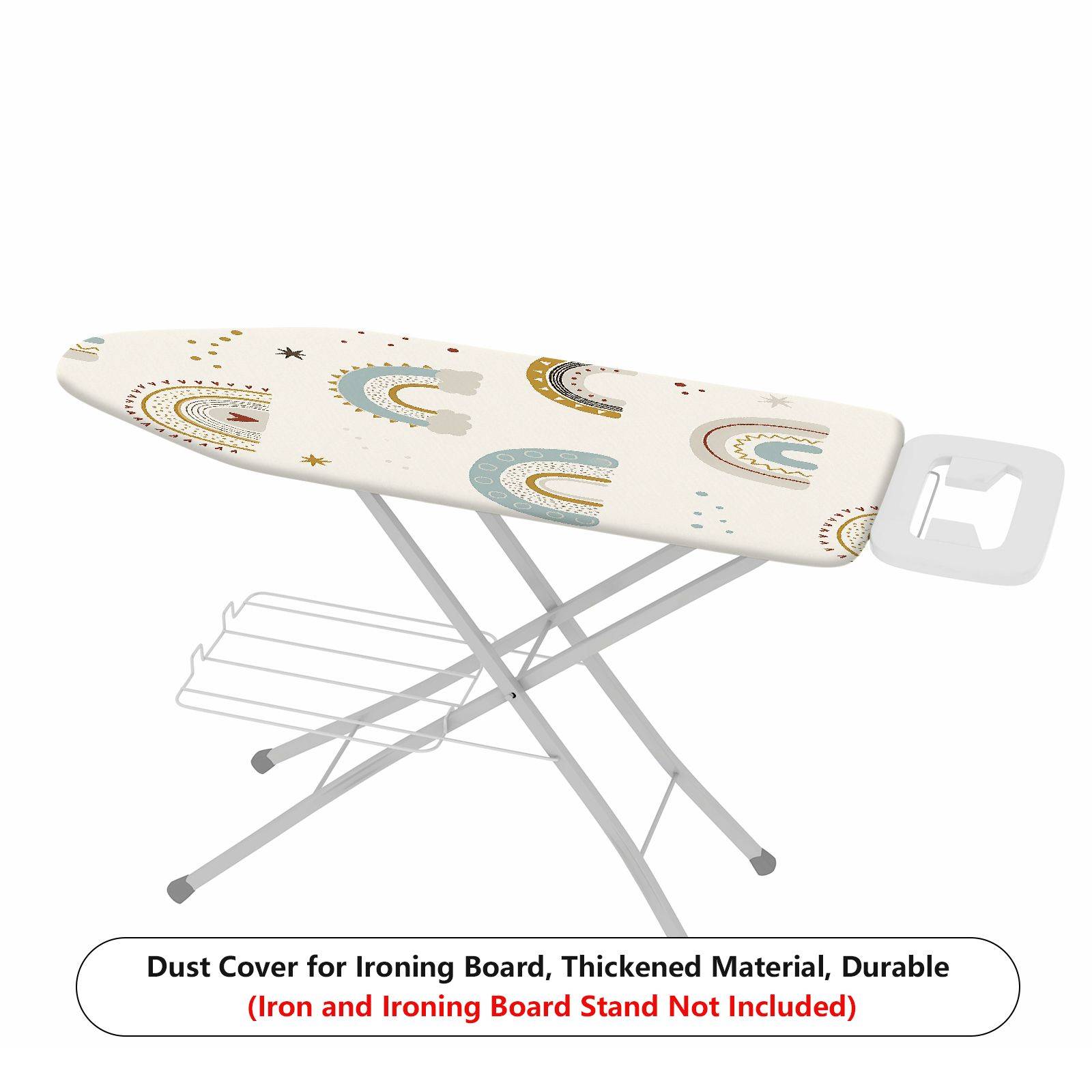 1-Piece rainbow colorful stars clouds  Ironing Board Cover, Universal Size, Without Board