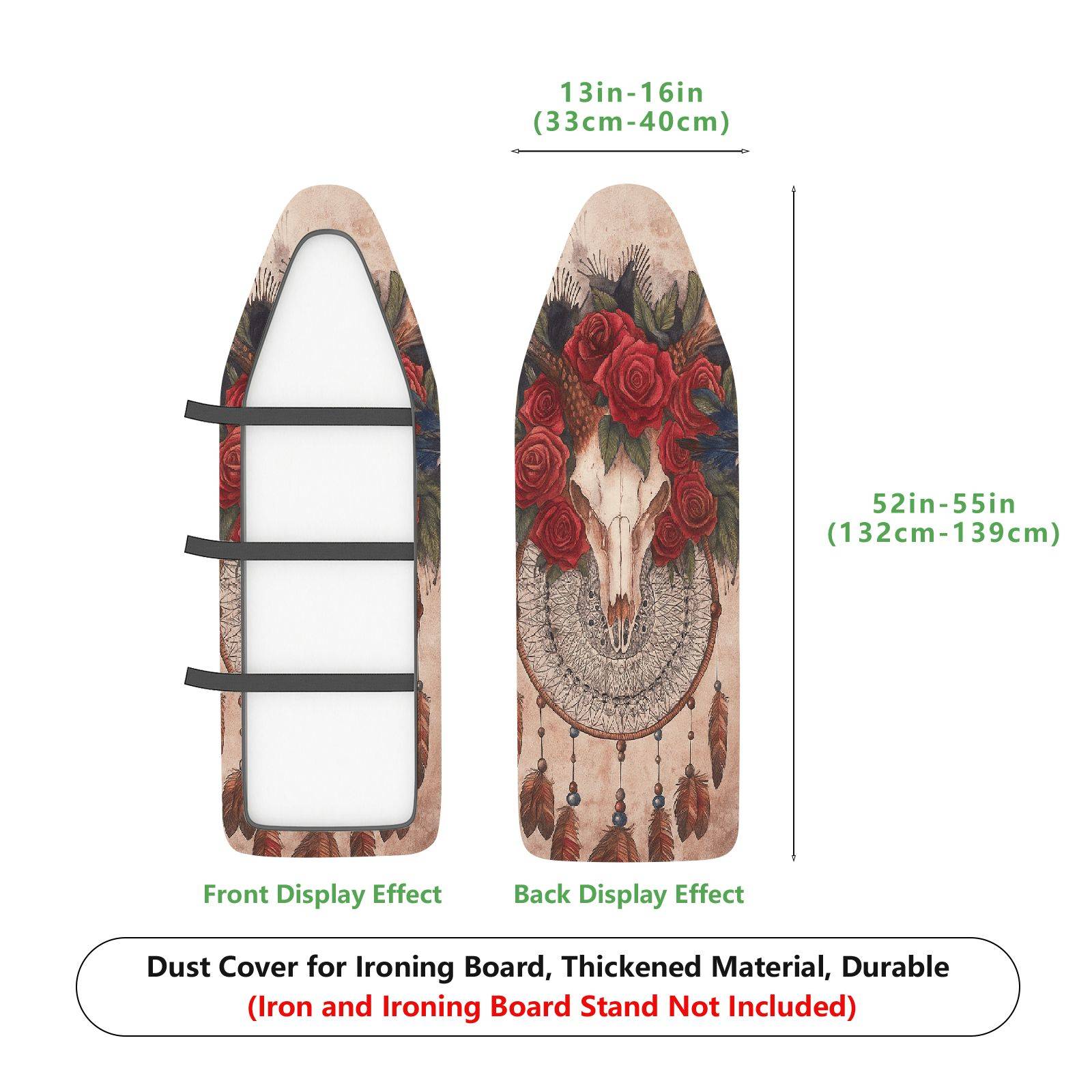 1-Piece Skull Flower Dreamcatcher  Ironing Board Cover, Universal Size, Without Board
