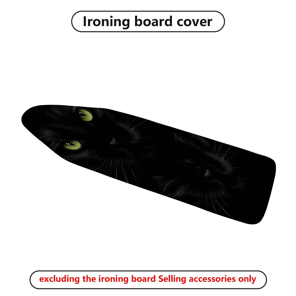 1-Piece Black Cat Halloween Eyes Mysterious  Ironing Board Cover, Universal Size, Without Board