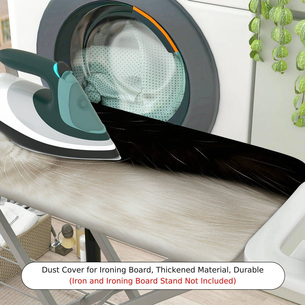 1-Piece Cat Black White Sleeping  Ironing Board Cover, Universal Size, Without Board