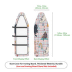 1-Piece Cat Unicorn Rainbow  Ironing Board Cover, Universal Size, Without Board