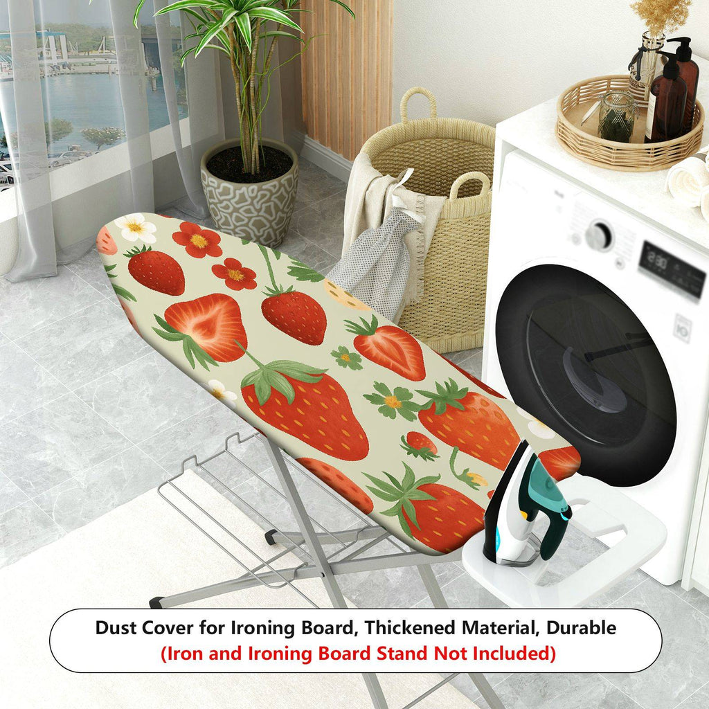 1-Piece Strawberry Fruit Floral  Ironing Board Cover, Universal Size, Without Board