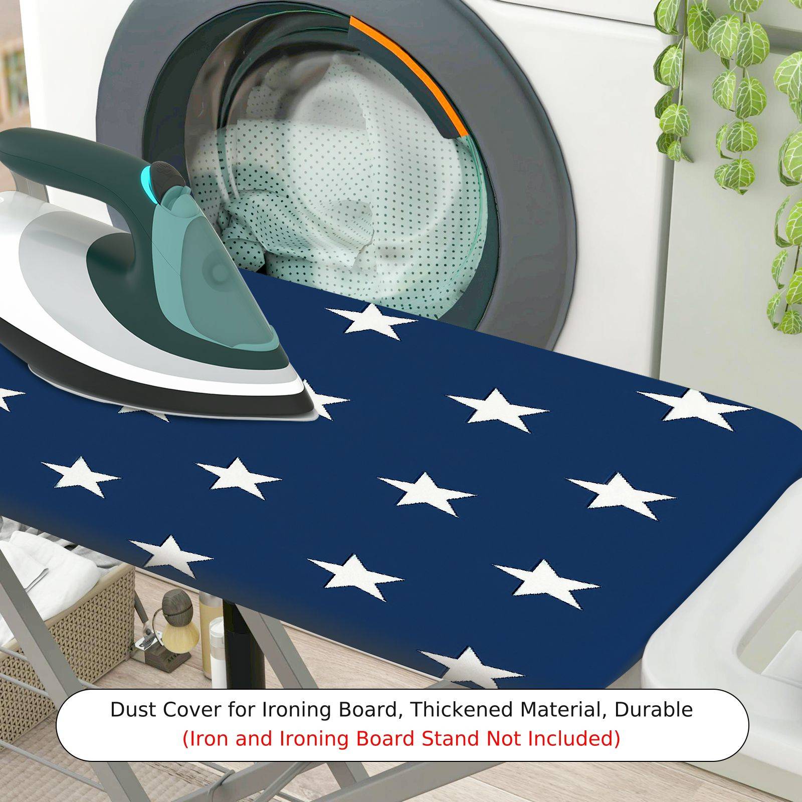 1-Piece Star Pattern Blue American  Ironing Board Cover, Universal Size, Without Board