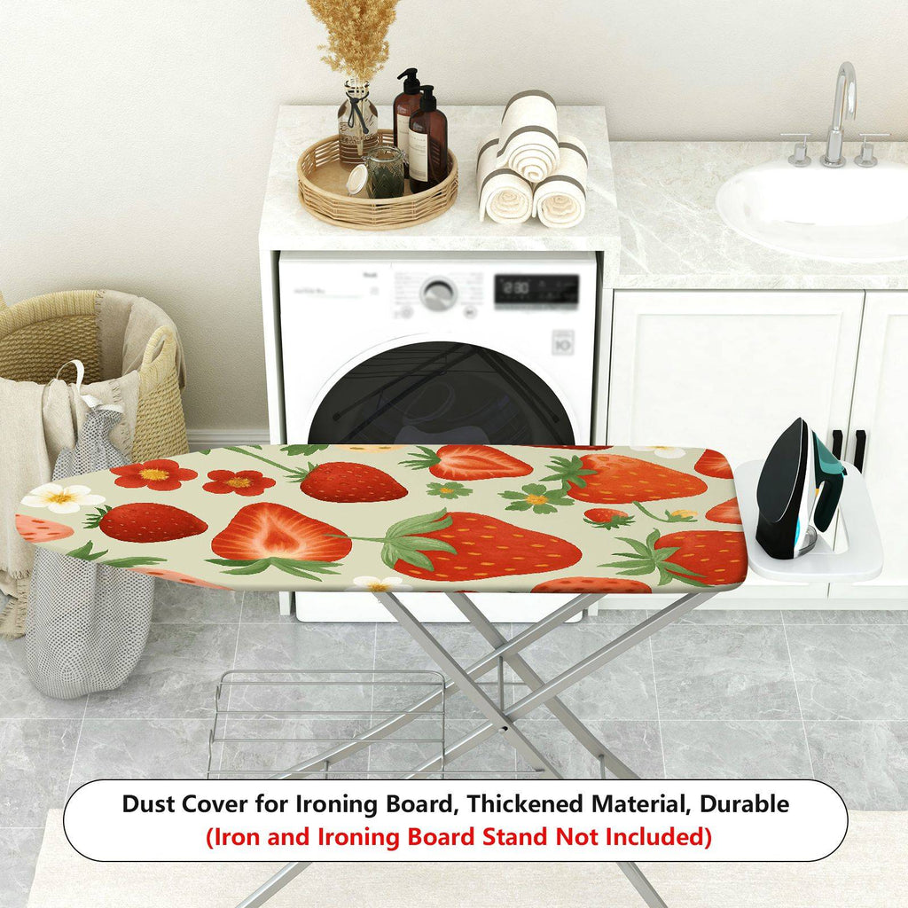1-Piece Strawberry Fruit Floral  Ironing Board Cover, Universal Size, Without Board