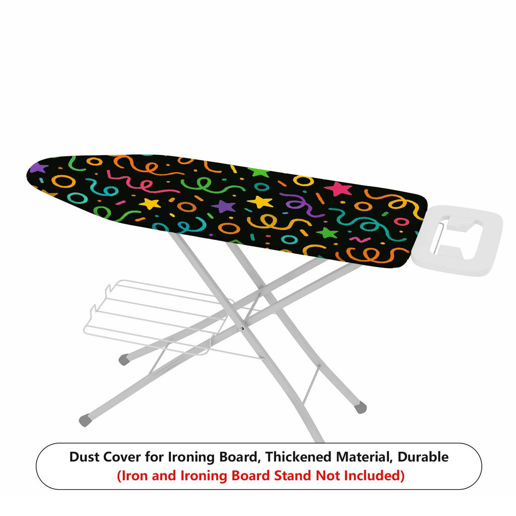 1-Piece Colorful Stars Confetti Party  Ironing Board Cover, Universal Size, Without Board