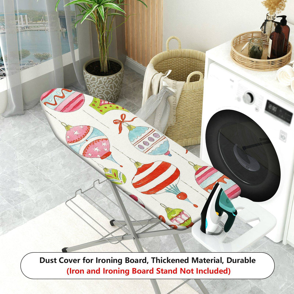 1-Piece Colorful Ornament Festive Christmas  Ironing Board Cover, Universal Size, Without Board