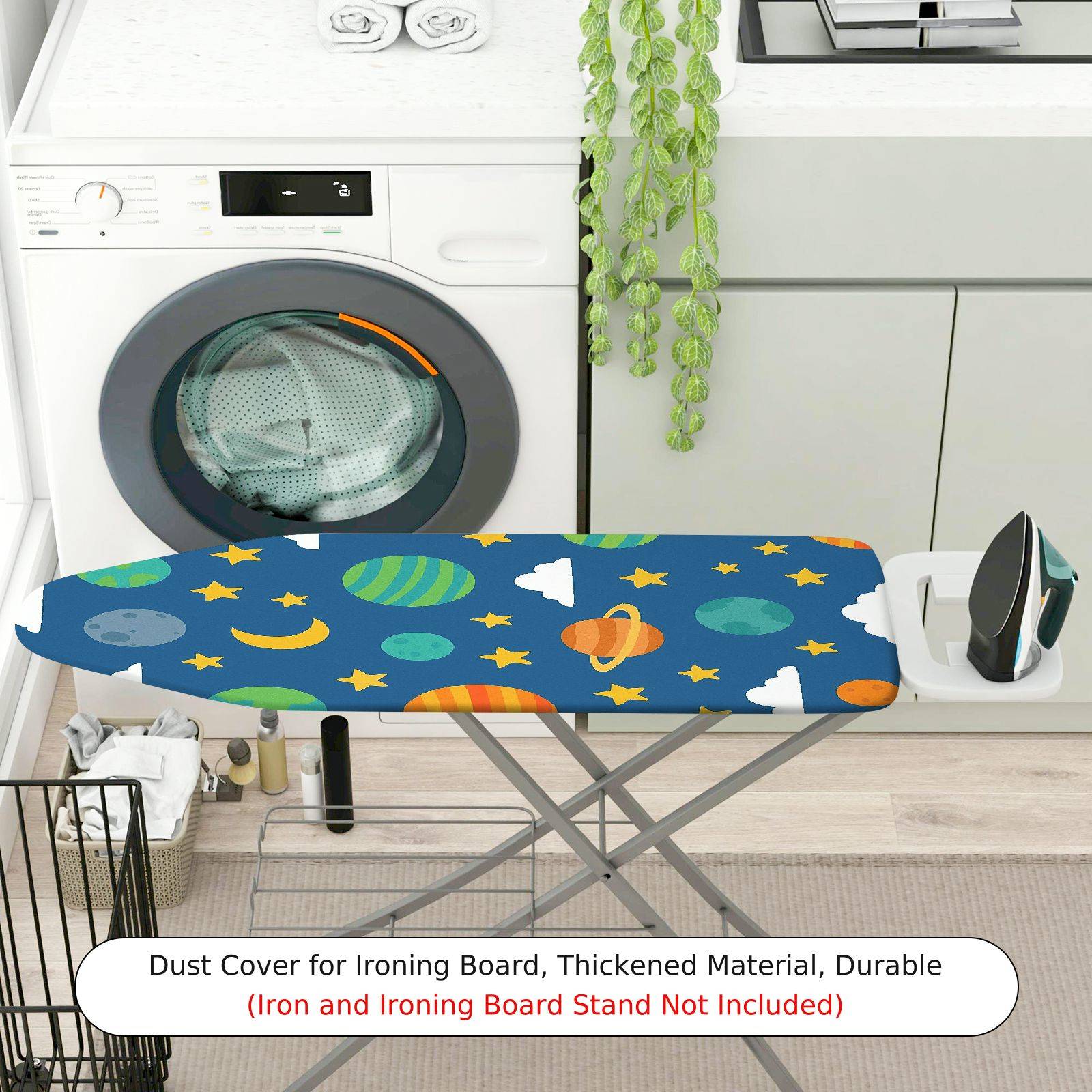 1-Piece Space Stars Planets  Ironing Board Cover, Universal Size, Without Board