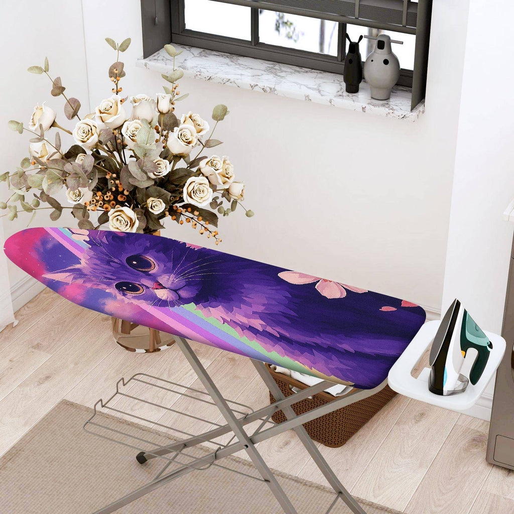 1-Piece Cat Floral Galaxy  Ironing Board Cover, Universal Size, Without Board