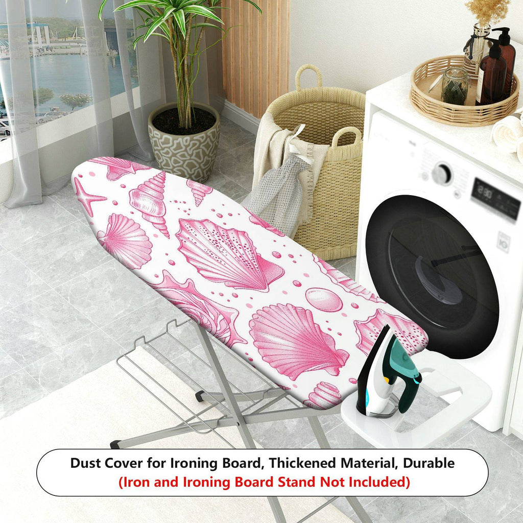 1-Piece Seashell Starfish Pink  Ironing Board Cover, Universal Size, Without Board