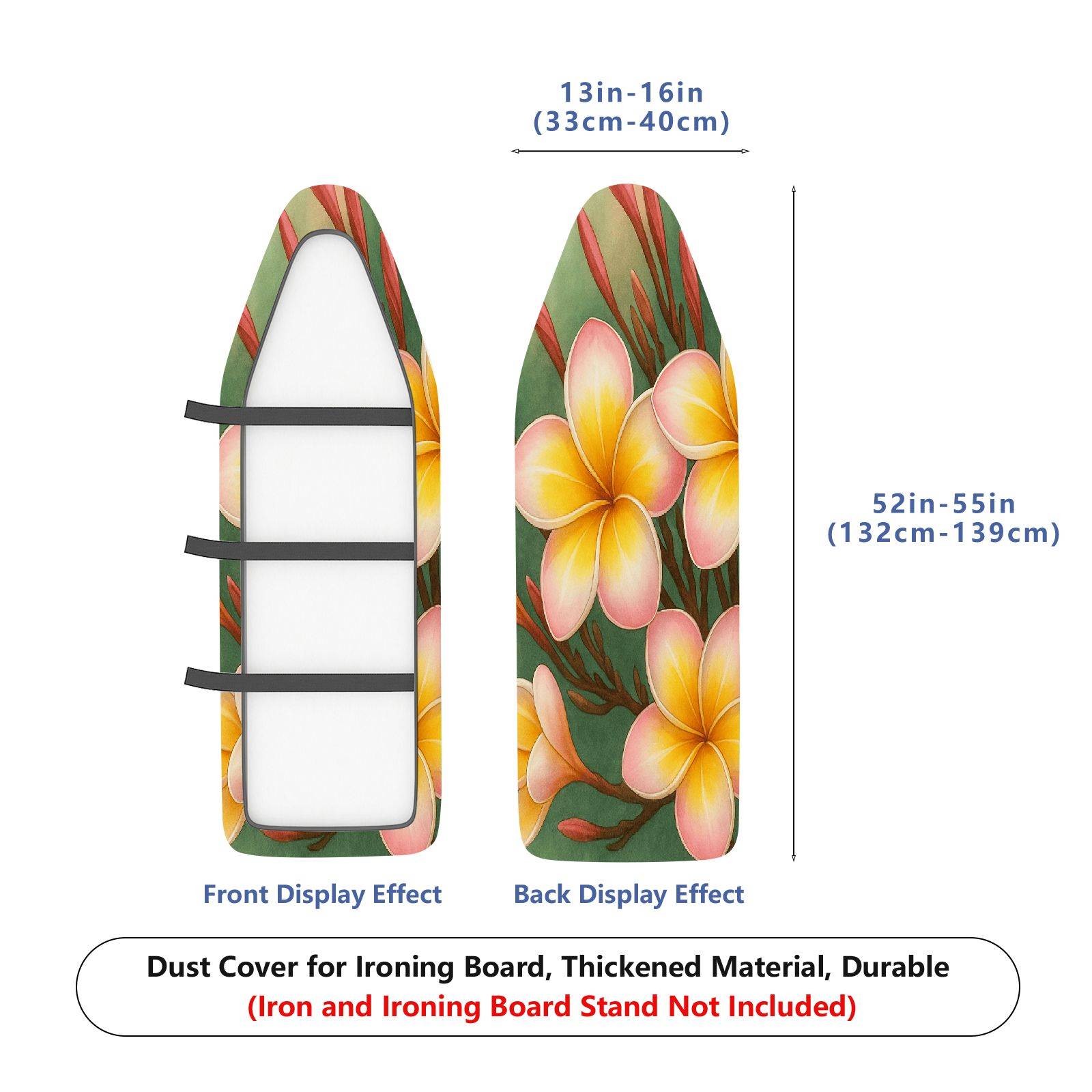 1-Piece Floral Tropical Exotic  Ironing Board Cover, Universal Size, Without Board
