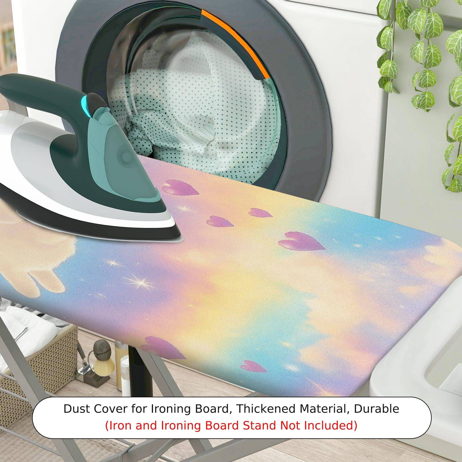 1-Piece Rabbit Star Sky Heart  Ironing Board Cover, Universal Size, Without Board