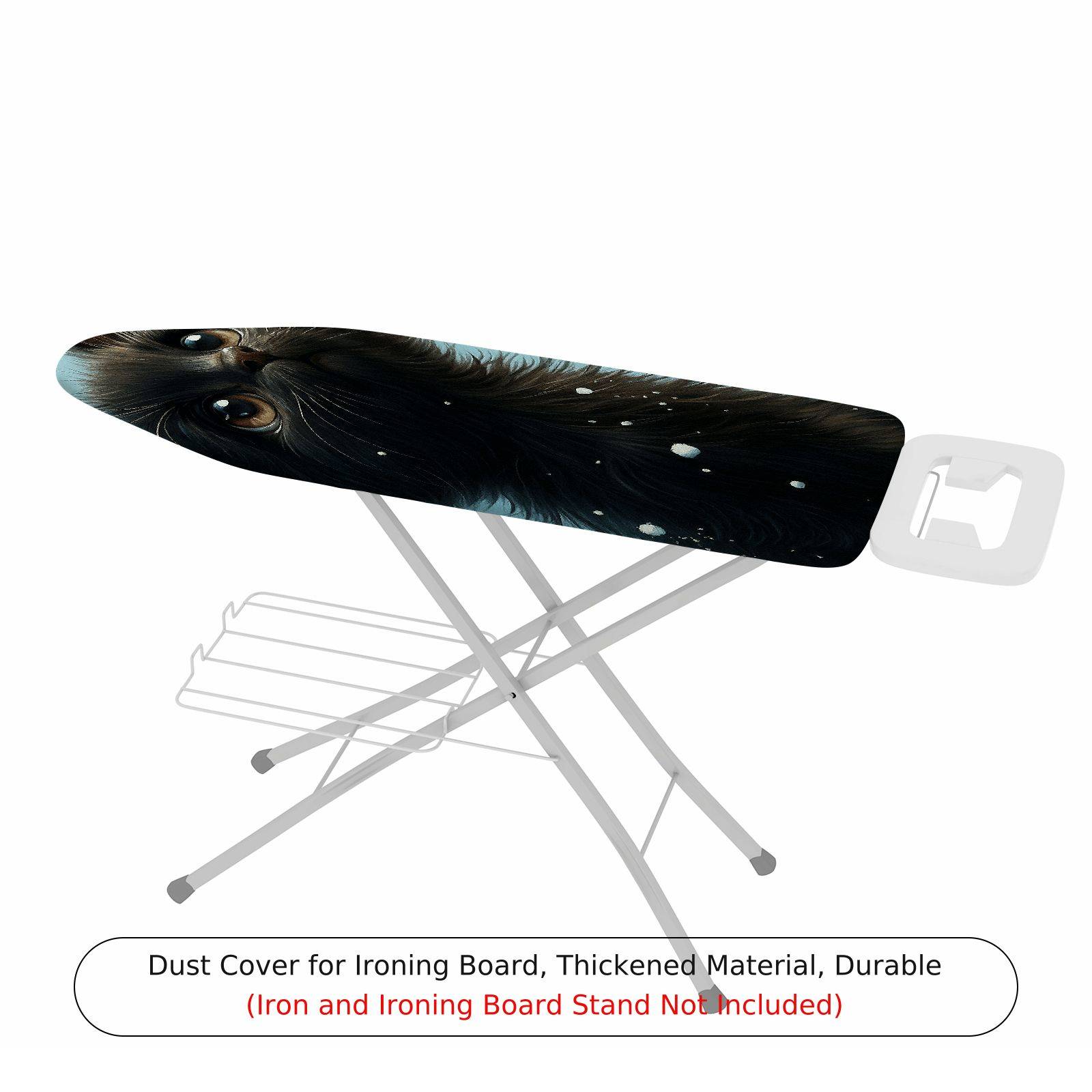 1-Piece Artistic Black Cat Starry  Ironing Board Cover, Universal Size, Without Board