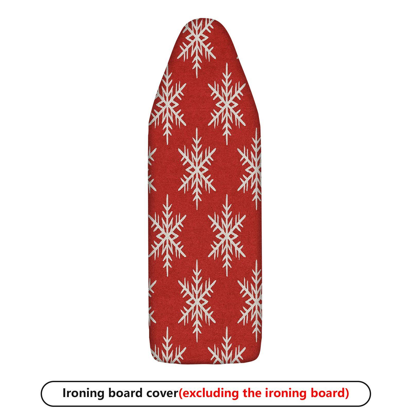 1-Piece Snowflake Red Christmas Holiday  Ironing Board Cover, Universal Size, Without Board