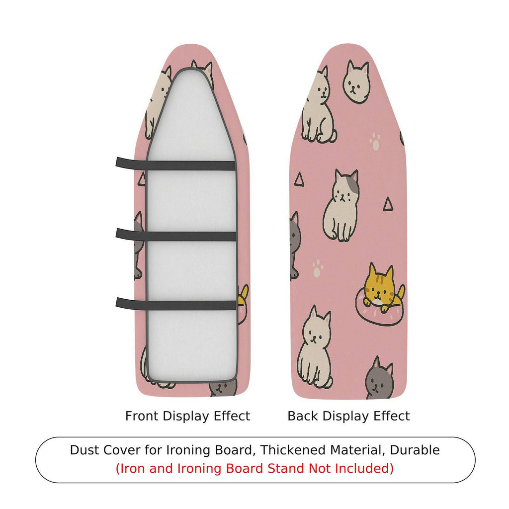 1-Piece Cute Cat Pink  Ironing Board Cover, Universal Size, Without Board