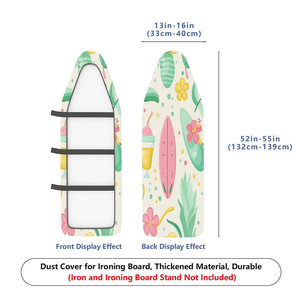 1-Piece Tropical Floral Surf  Ironing Board Cover, Universal Size, Without Board