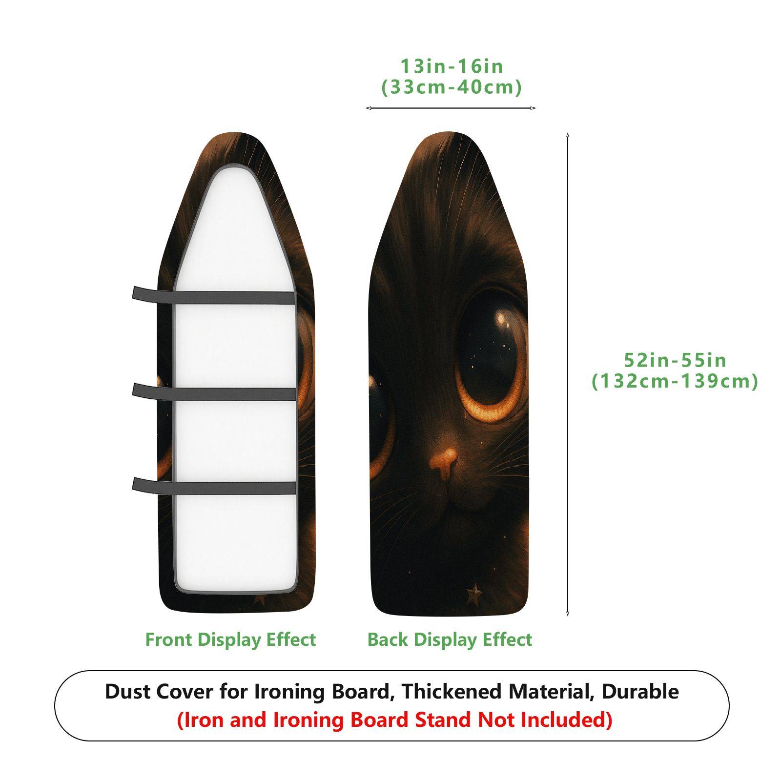 1-Piece Cat Universe Galaxy  Ironing Board Cover, Universal Size, Without Board