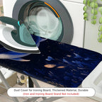 1-Piece Celestial Whale Starry Night Ocean  Ironing Board Cover, Universal Size, Without Board