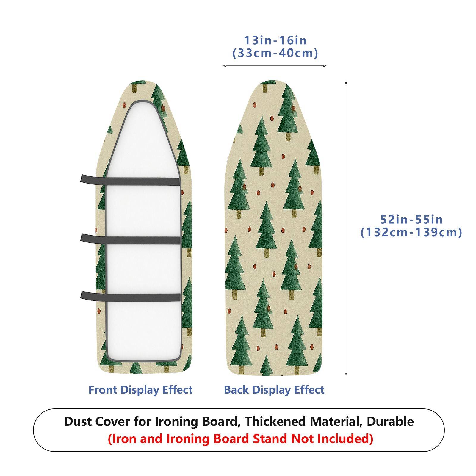 1-Piece Christmas Tree Forest Pattern Holiday  Ironing Board Cover, Universal Size, Without Board