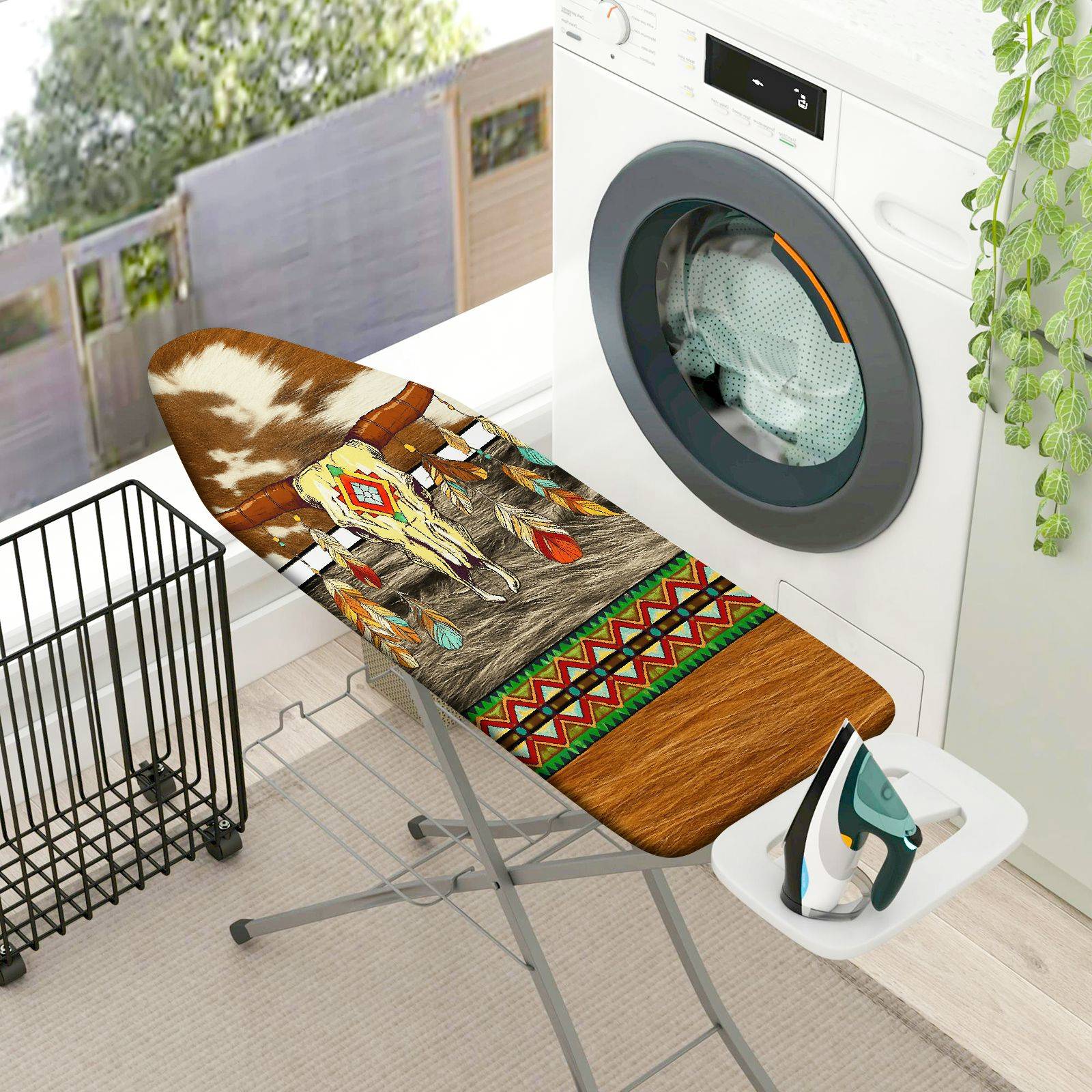 1-Piece Western Tribal Animal  Ironing Board Cover, Universal Size, Without Board