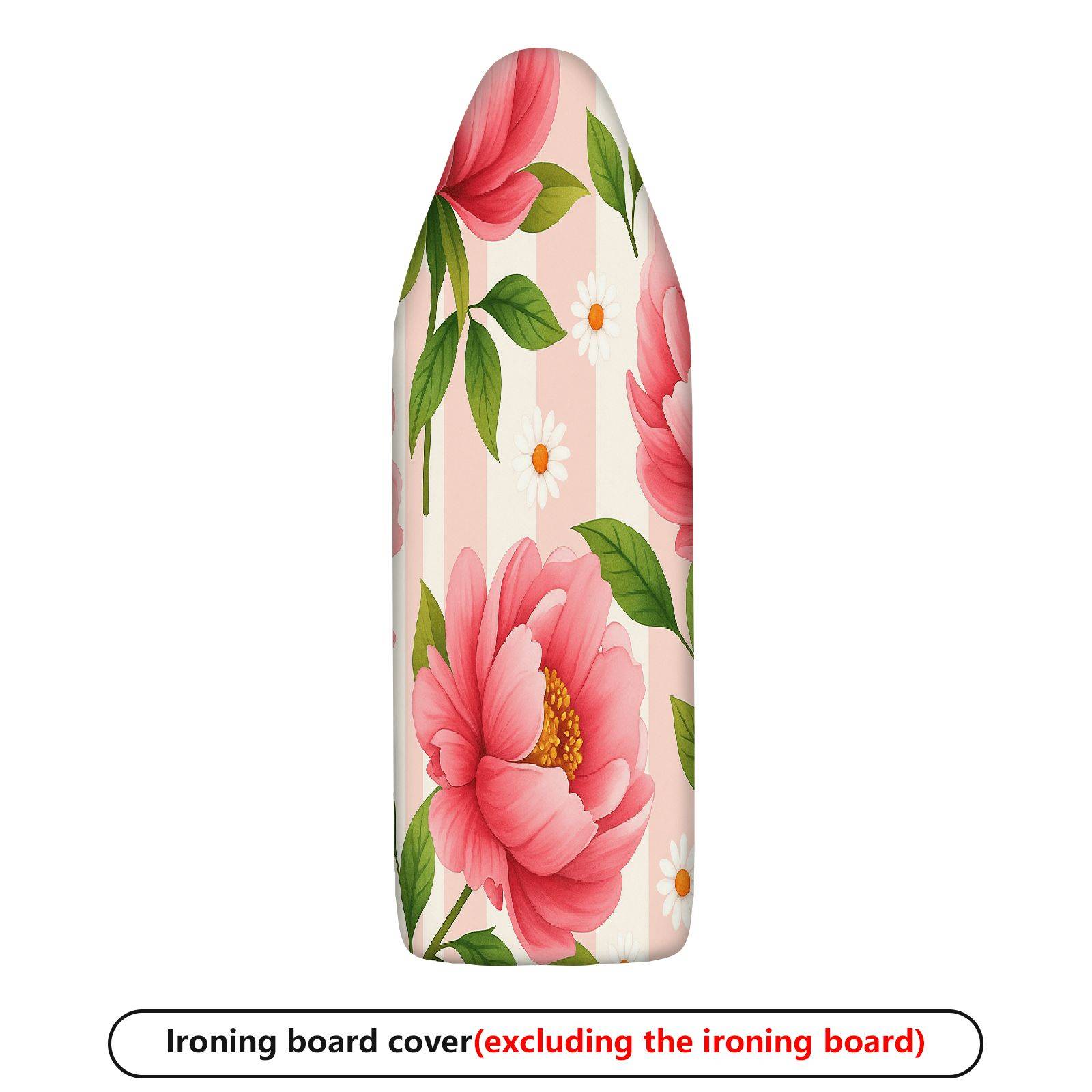 1-Piece Floral Striped Pastel  Ironing Board Cover, Universal Size, Without Board