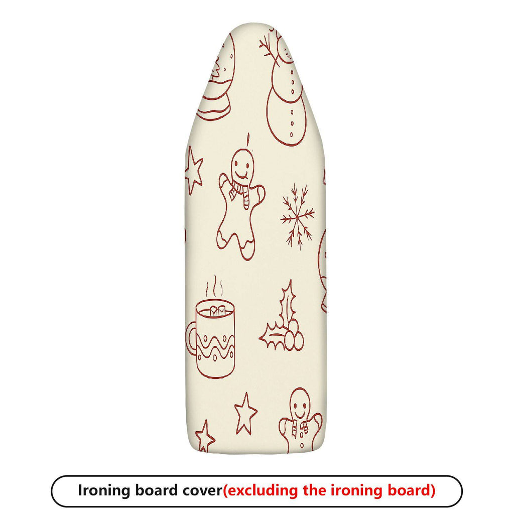1-Piece Christmas Snowman Gingerbread  Ironing Board Cover, Universal Size, Without Board
