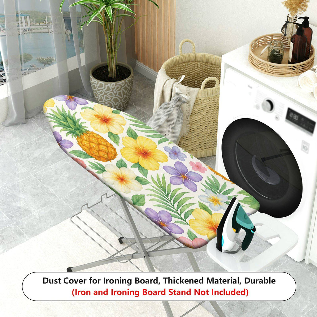 1-Piece Tropical Floral Pineapple  Ironing Board Cover, Universal Size, Without Board