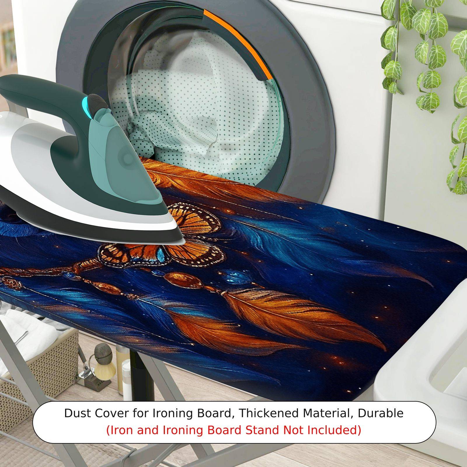 1-Piece Wolf Dreamcatcher Butterfly  Ironing Board Cover, Universal Size, Without Board