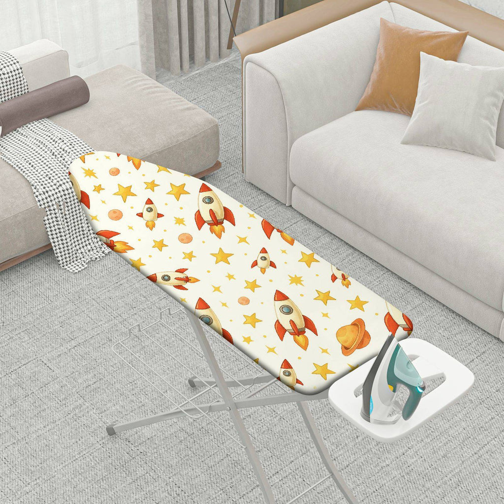 1-Piece Rocket Star Planet  Ironing Board Cover, Universal Size, Without Board