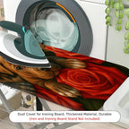 1-Piece Dogs Roses Art  Ironing Board Cover, Universal Size, Without Board