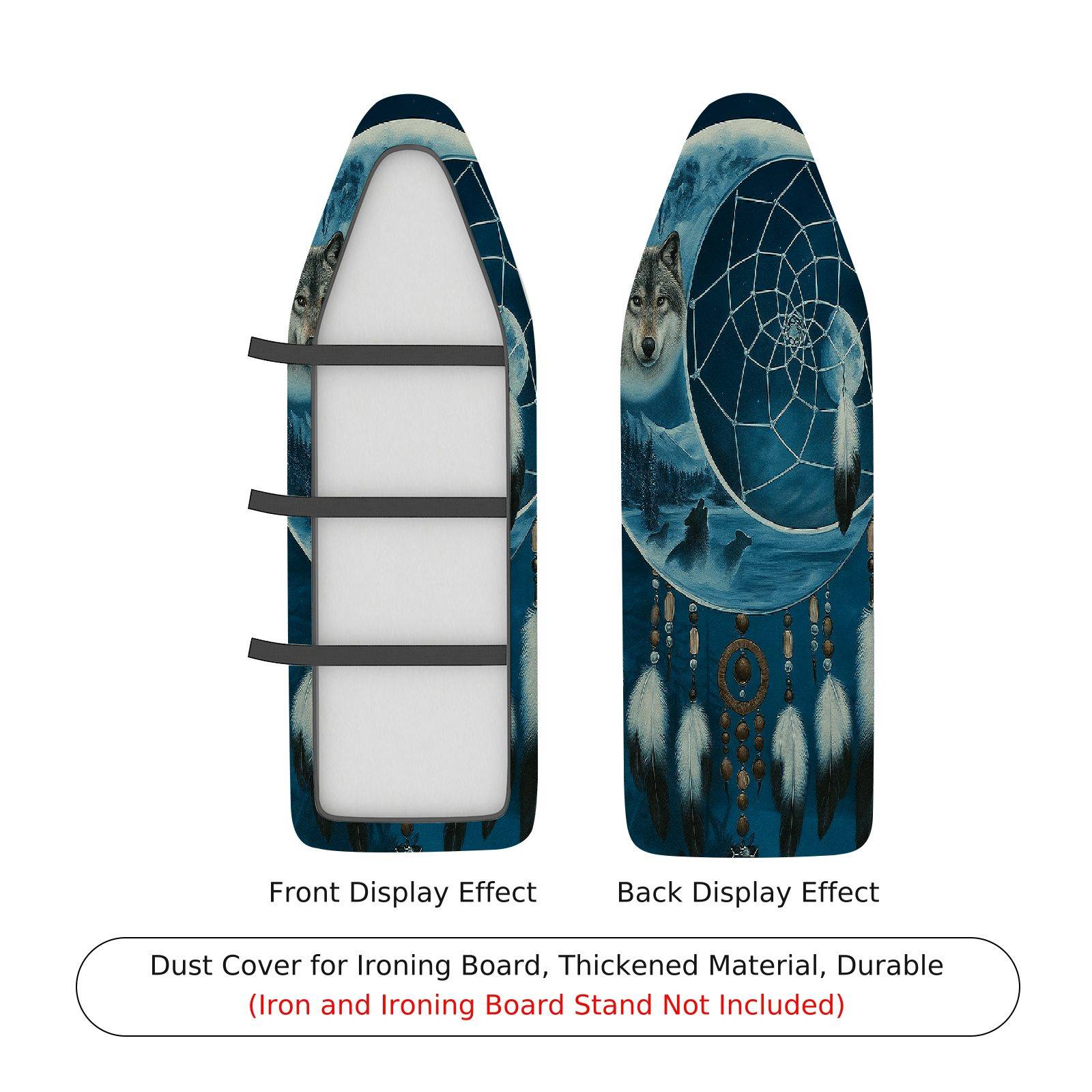 1-Piece Dreamcatcher Wolf Moon  Ironing Board Cover, Universal Size, Without Board