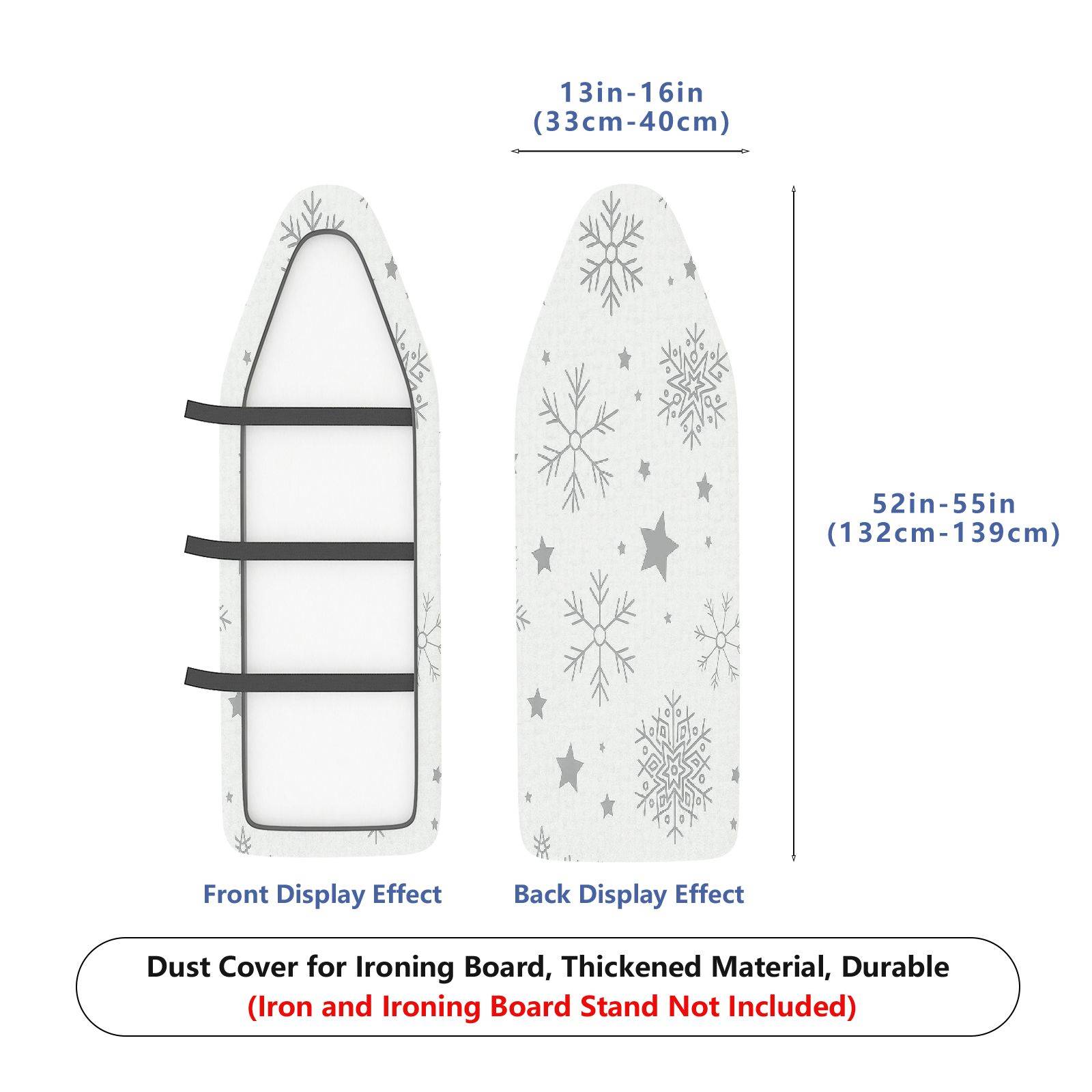 1-Piece Snowflake Star Pattern Winter  Ironing Board Cover, Universal Size, Without Board