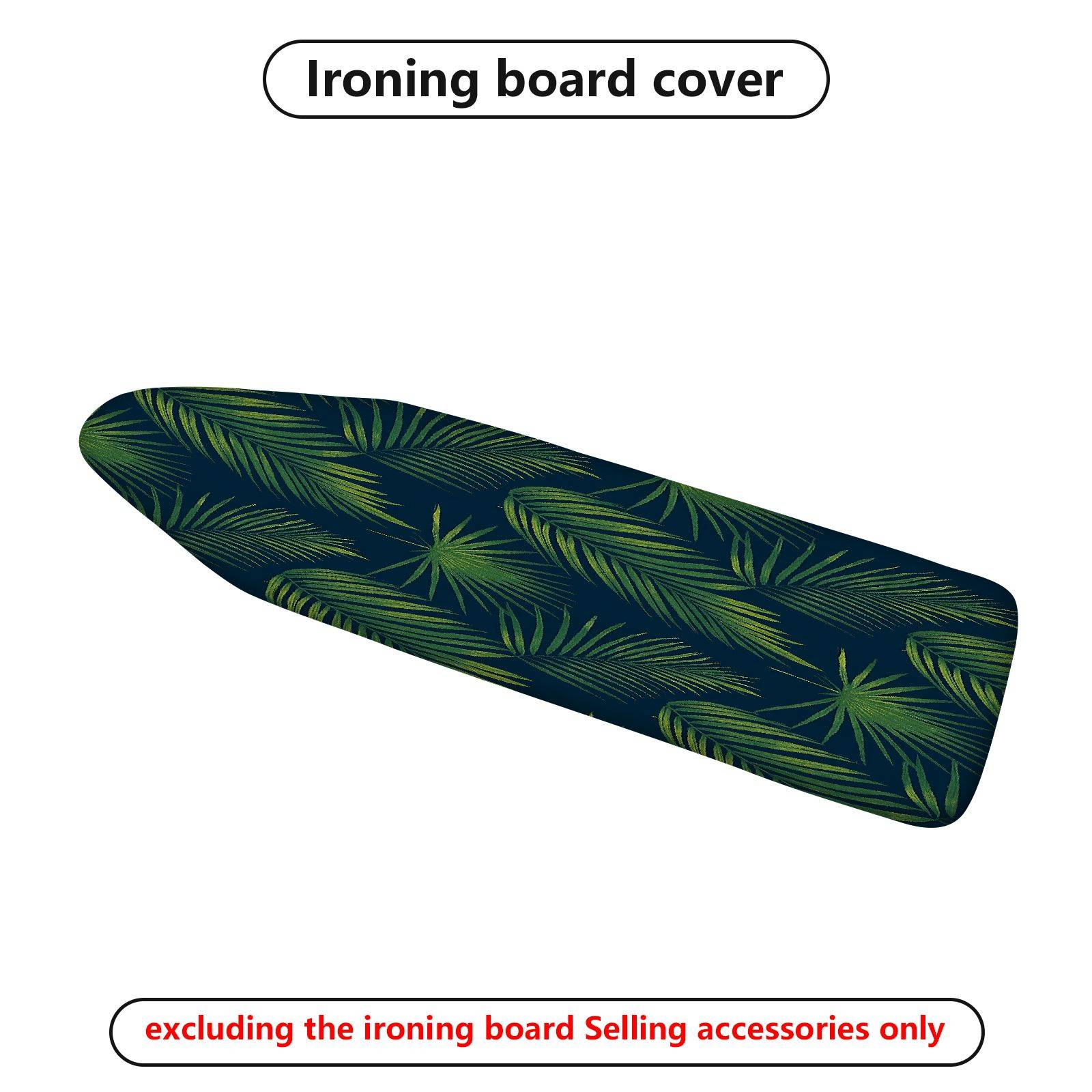 1-Piece Palm Leaves Tropical Greenery Nature  Ironing Board Cover, Universal Size, Without Board