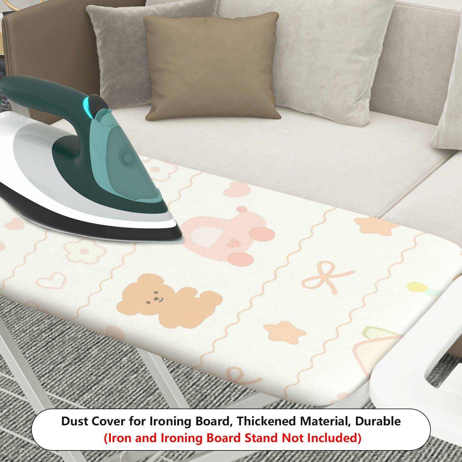 1-Piece Bear Strawberry Bow  Ironing Board Cover, Universal Size, Without Board