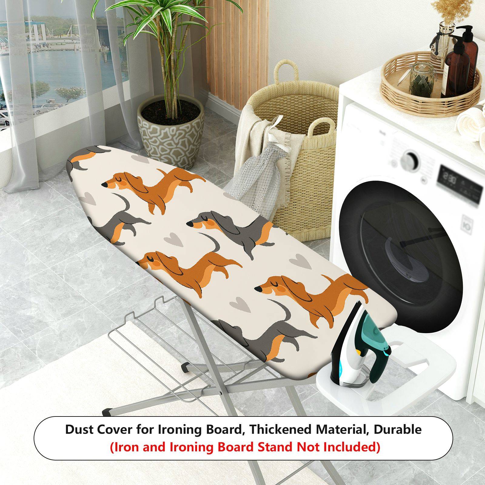 1-Piece Dog Heart Pattern Cute  Ironing Board Cover, Universal Size, Without Board