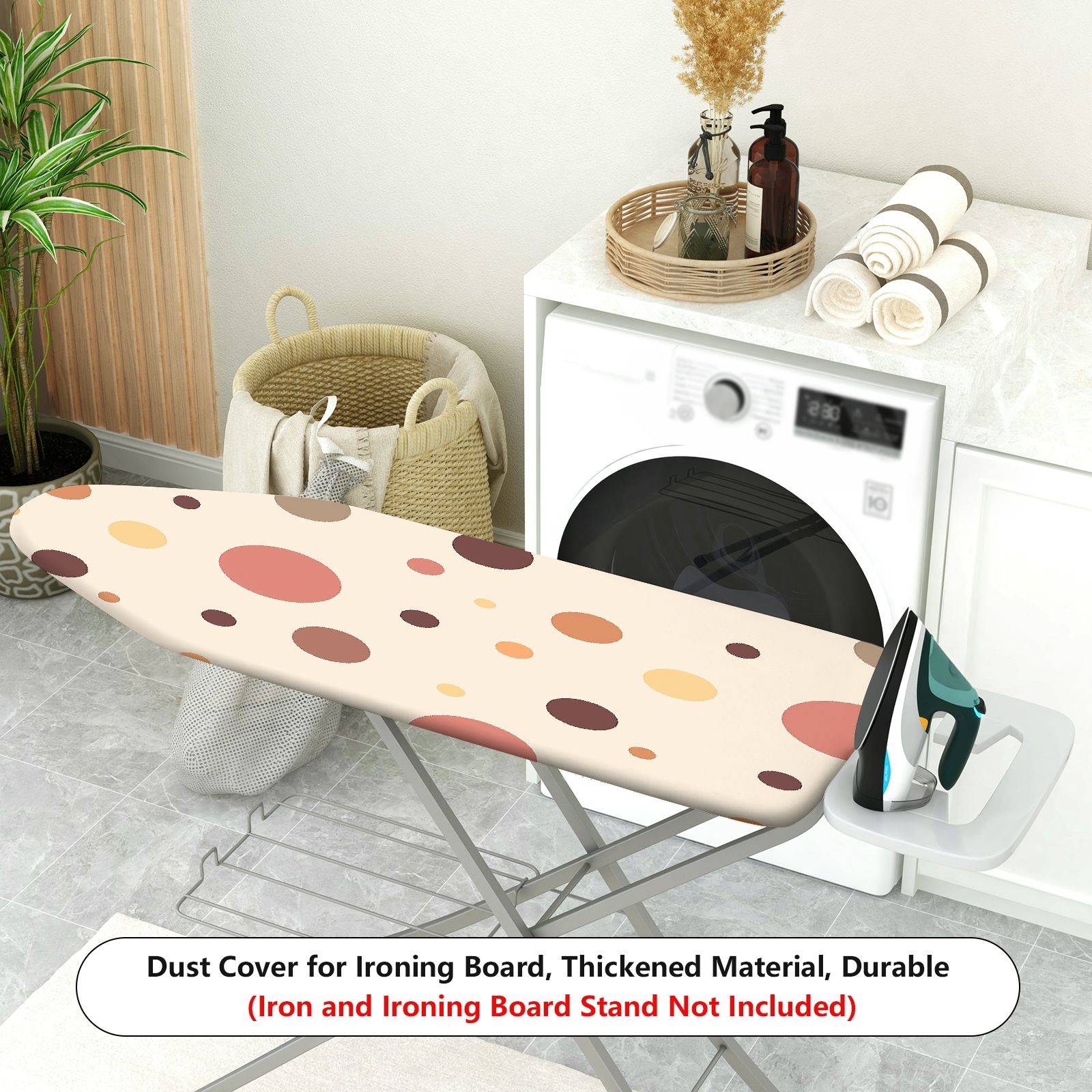 1-Piece Polka Dot Geometric Retro  Ironing Board Cover, Universal Size, Without Board