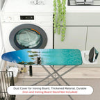1-Piece Tropical Beach Blue Lagoon Scenic  Ironing Board Cover, Universal Size, Without Board