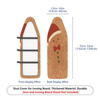 1-Piece Christmas Gingerbread Santa  Ironing Board Cover, Universal Size, Without Board